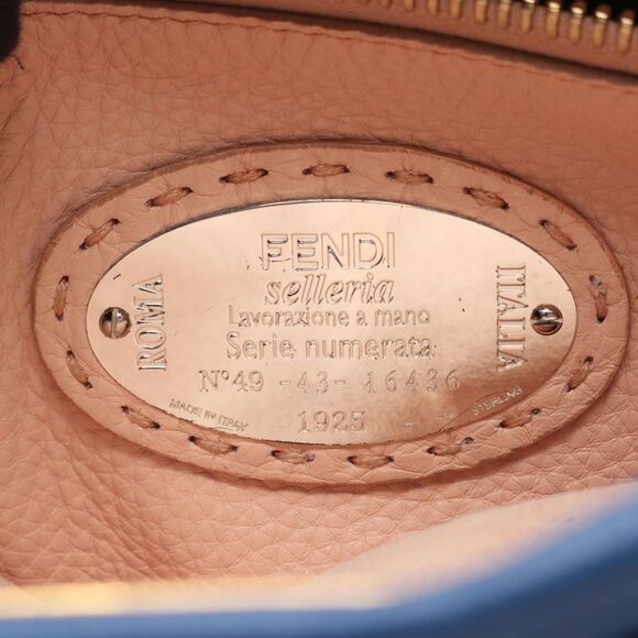 Fendi Handbag Peekaboo Regular Blue Leather Selleria Peekaboo Regular Ladies - Picture 4 of 11